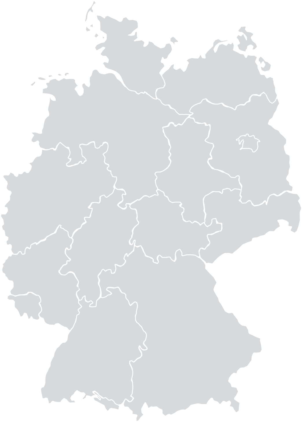 Deutschlandkarte mit Bundeslandgrenzen
