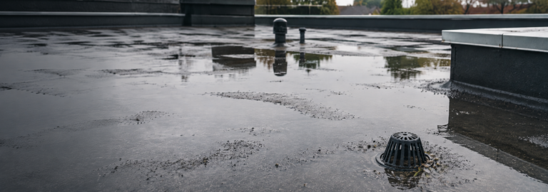 Die 5 häufigsten Ursachen für stehendes Wasser auf Flachdächern